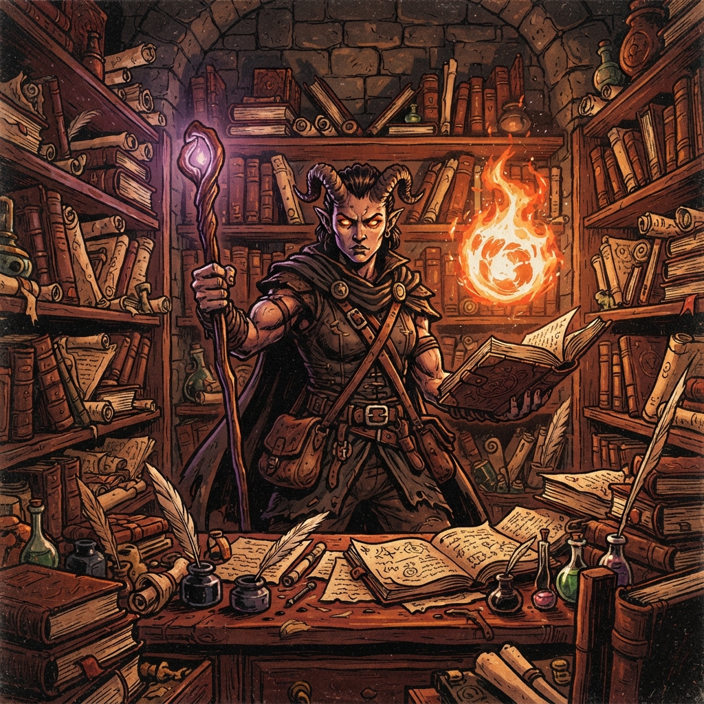 Pitborn Adept, original Pathfinder 2e monster artwork by ZapGM