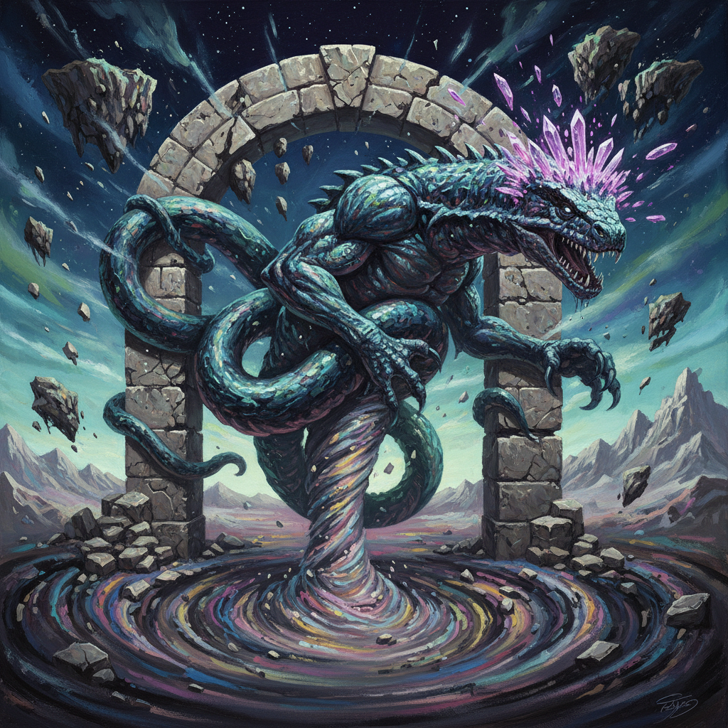 Naunet, original Pathfinder 2e monster artwork by ZapGM