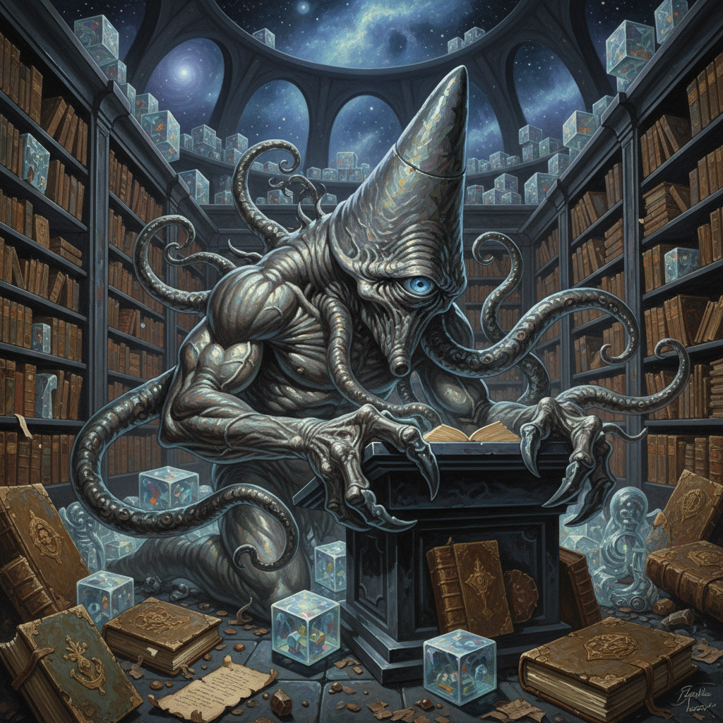 Yithian, original Pathfinder 2e monster artwork by ZapGM
