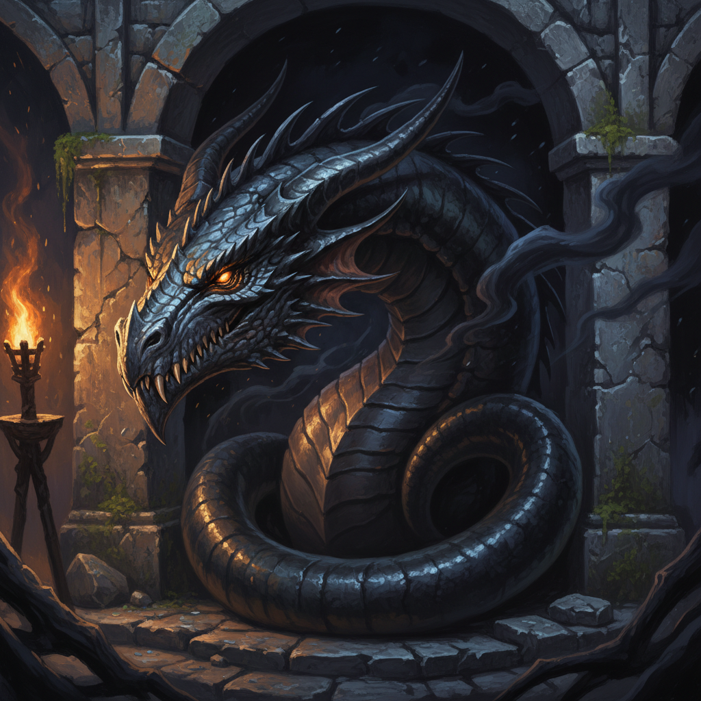 Shadow Drake, original Pathfinder 2e monster artwork by ZapGM
