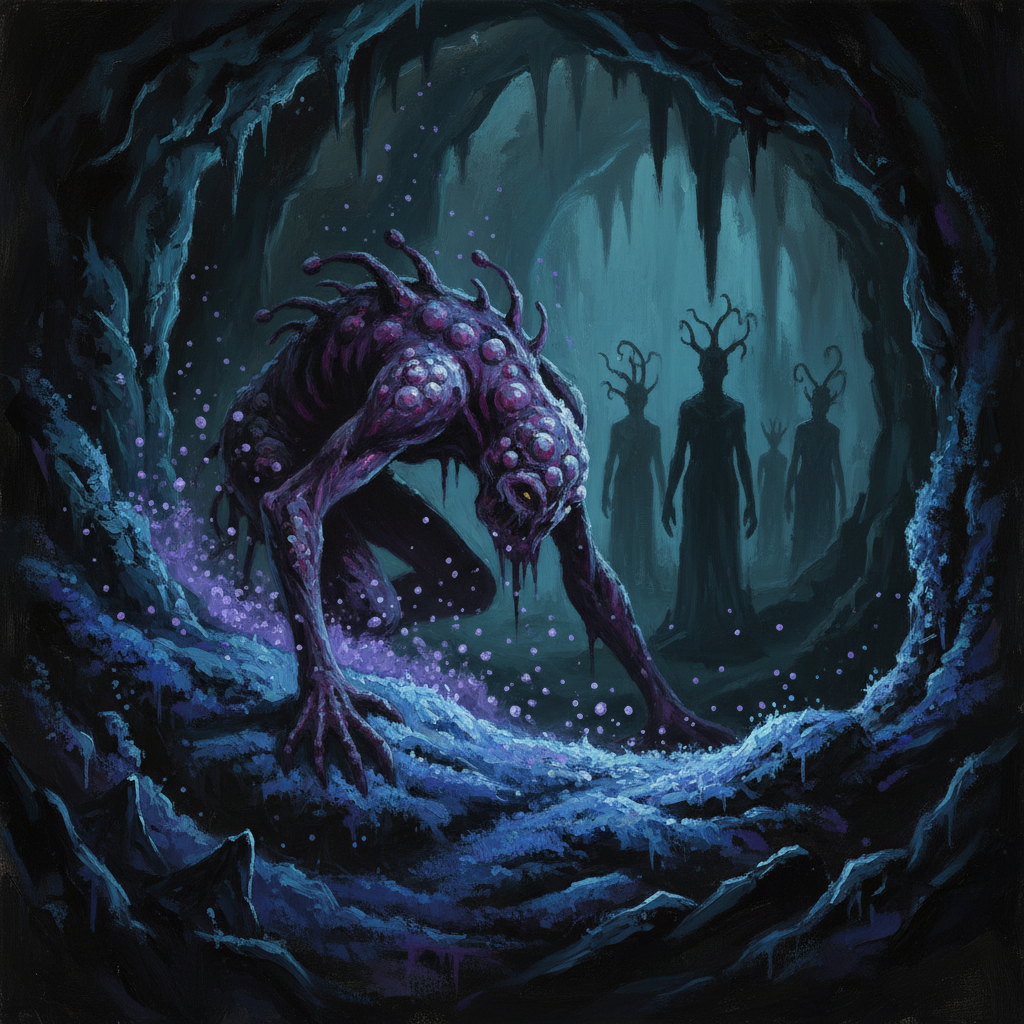 Myceloid, original Pathfinder 2e monster artwork by ZapGM