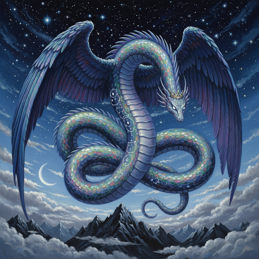 Mix Couatl, original Pathfinder 2e monster artwork by ZapGM