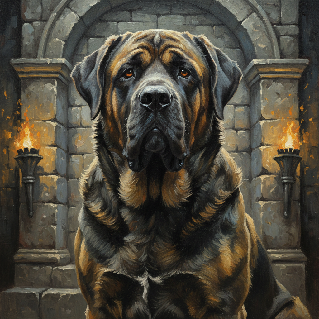 Mastiff, original D&D 5e monster artwork by ZapGM