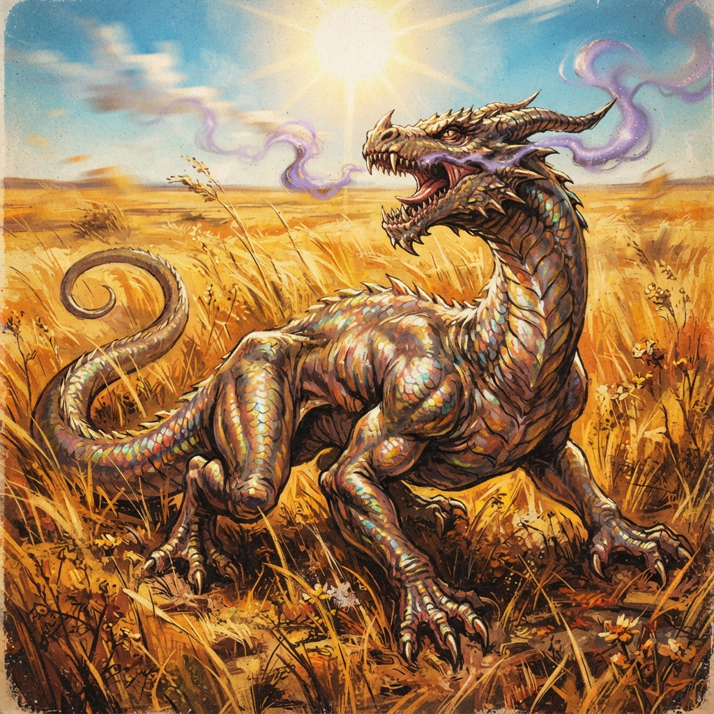 Mirage Dragon (Young, Spellcaster), original Pathfinder 2e monster artwork by ZapGM