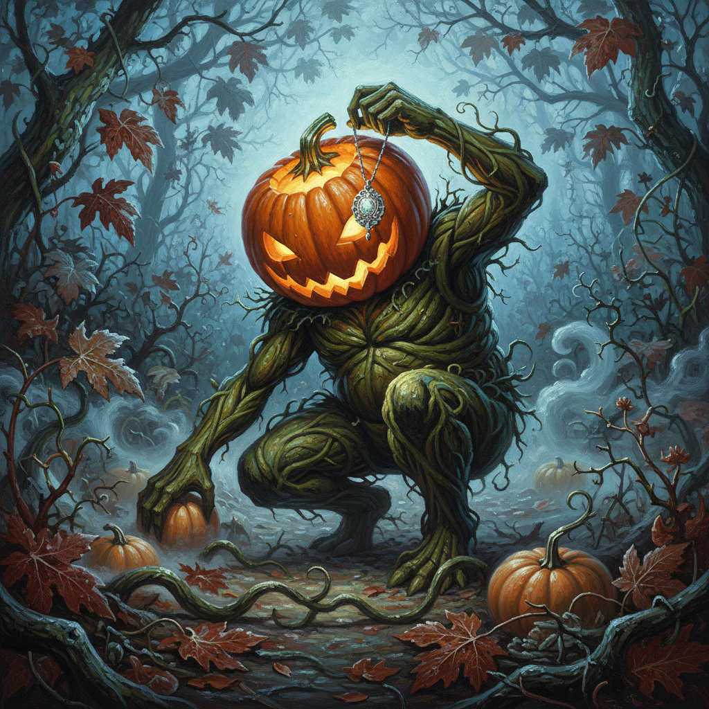 Gourd Leshy, original Pathfinder 2e monster artwork by ZapGM