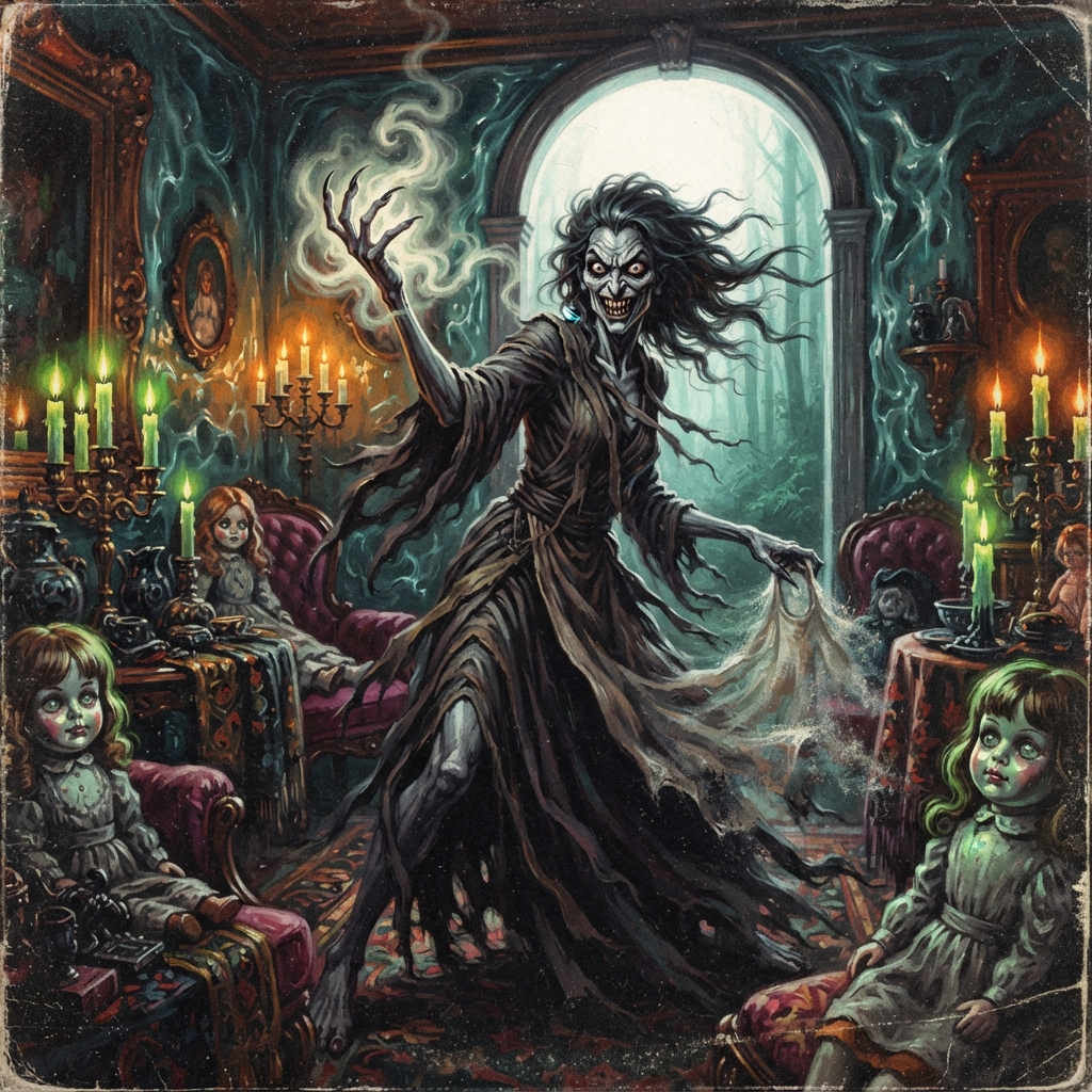 Cuckoo Hag, original Pathfinder 2e monster artwork by ZapGM