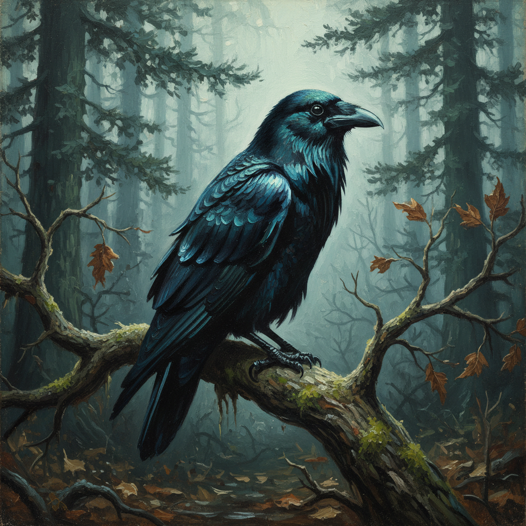 Raven, original D&D 5e monster artwork by ZapGM