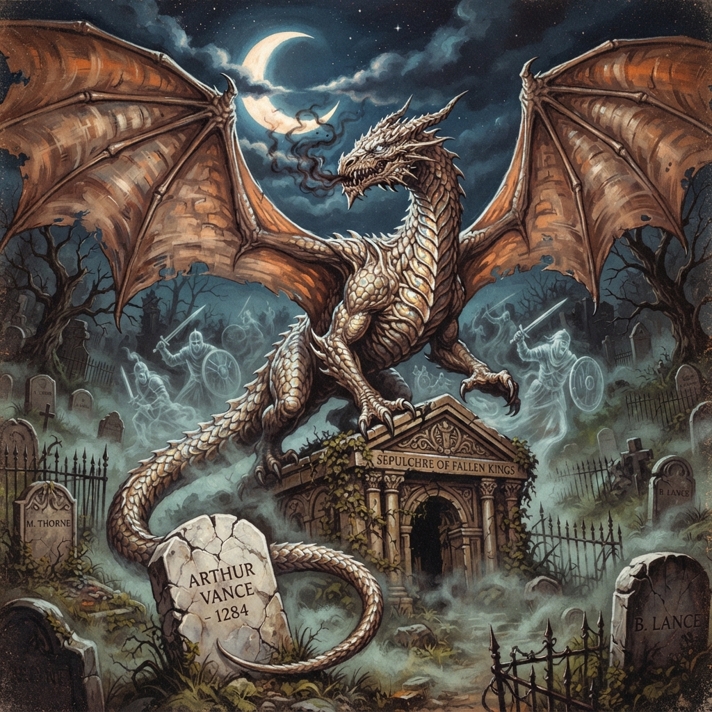 Resurrection Dragon (Adult), original Pathfinder 2e monster artwork by ZapGM