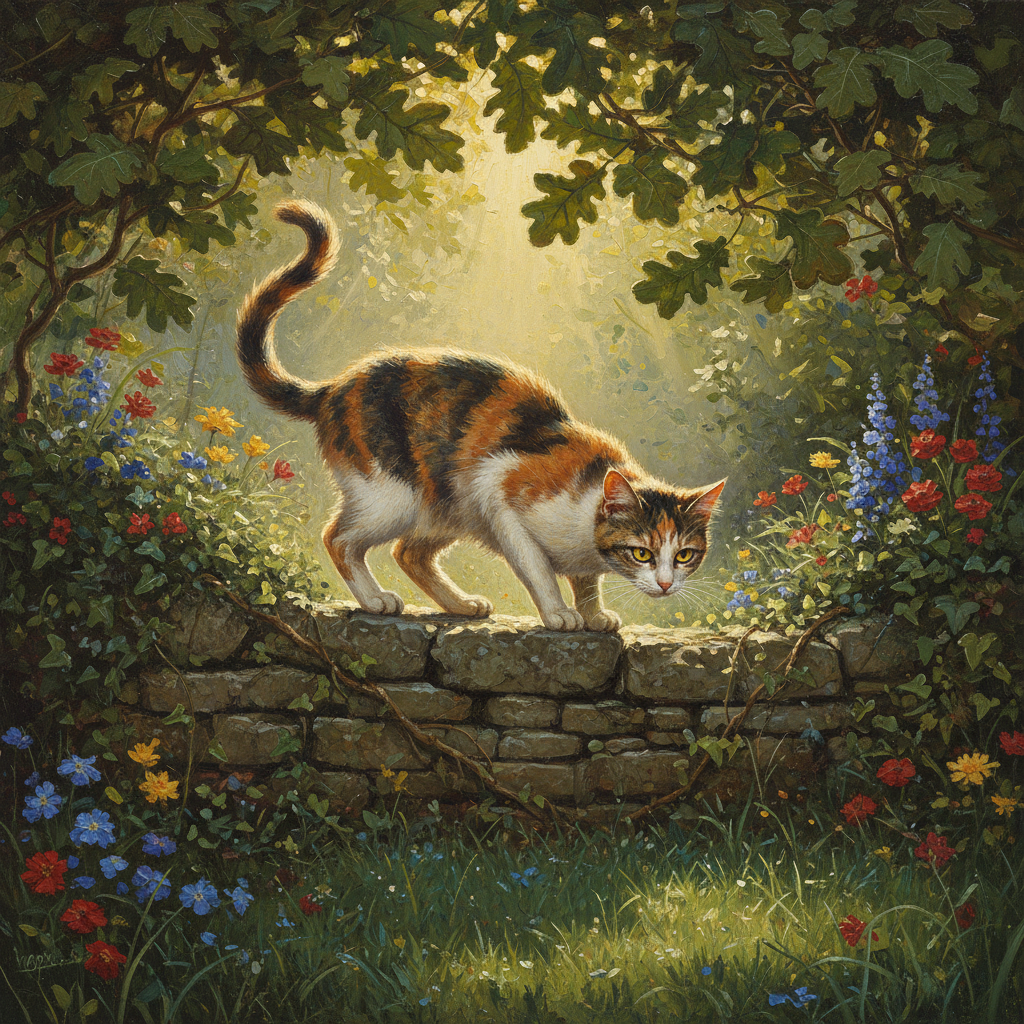 Cat, original D&D 5e monster artwork by ZapGM