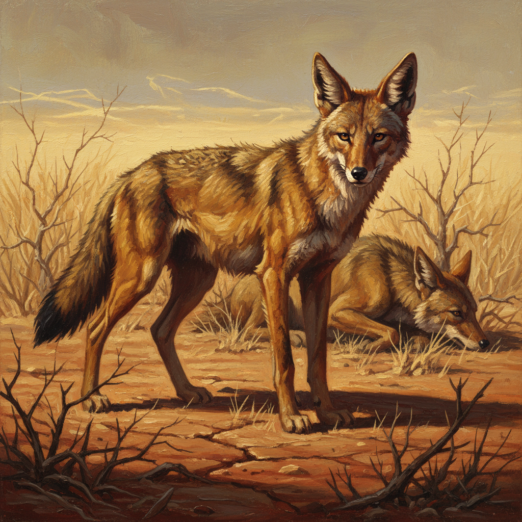 Jackal, original D&D 5e monster artwork by ZapGM