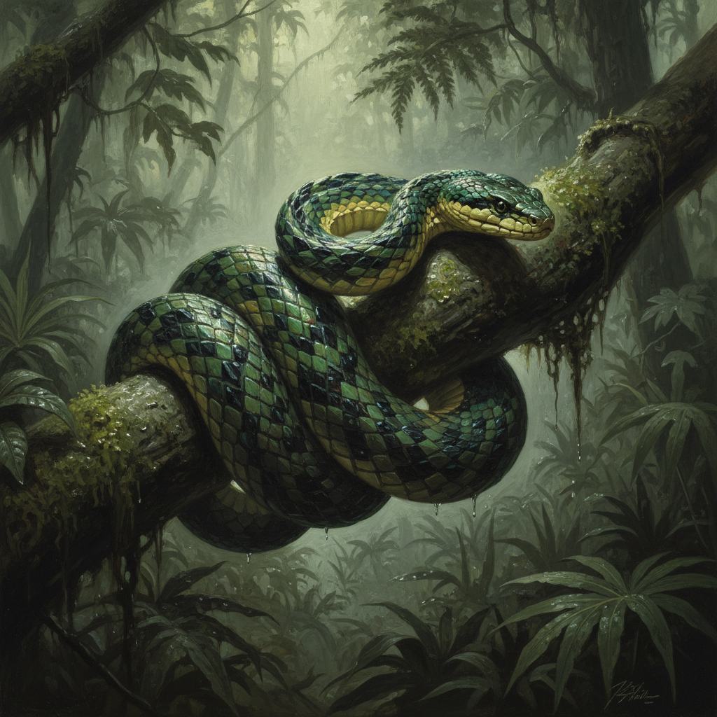 Viper, original Pathfinder 2e monster artwork by ZapGM