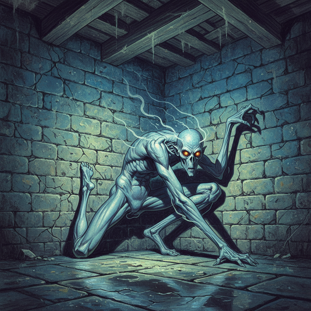 Hound of Tindalos, original Pathfinder 2e monster artwork by ZapGM