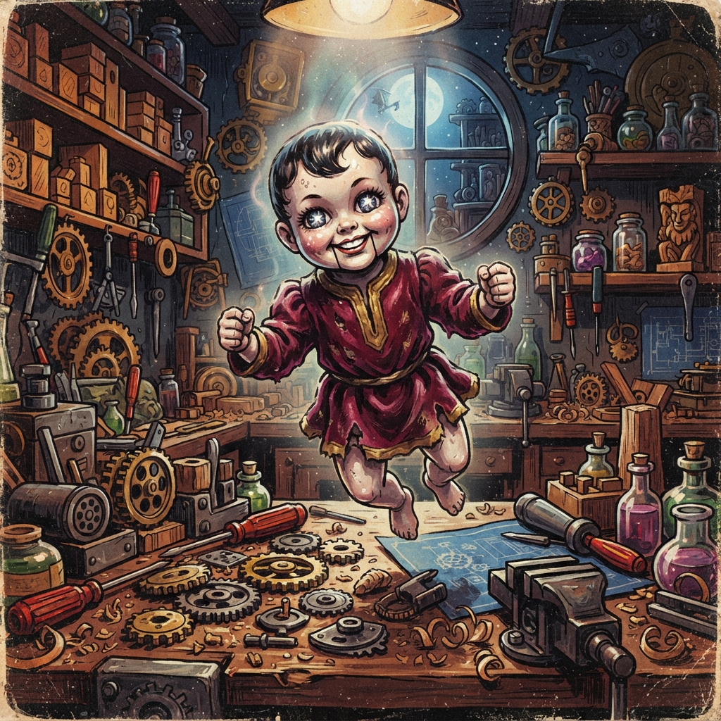 Soulbound Doll (Jolly), original Pathfinder 2e monster artwork by ZapGM