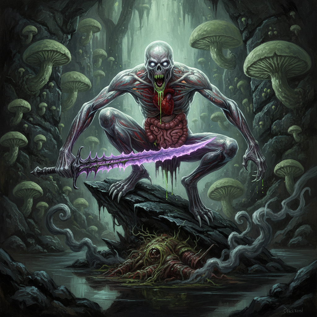 Urdefhan Warrior, original Pathfinder 2e monster artwork by ZapGM