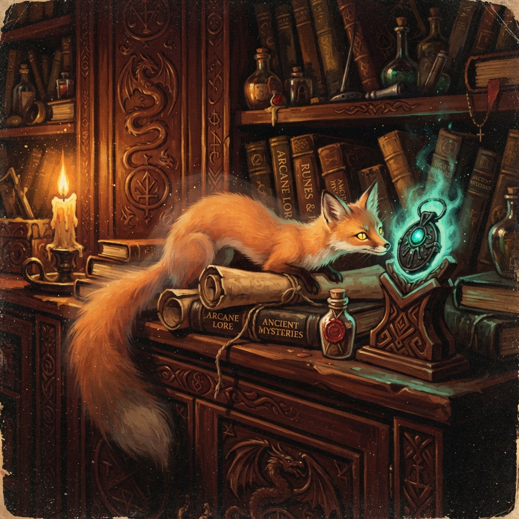 Pipefox, original Pathfinder 2e monster artwork by ZapGM