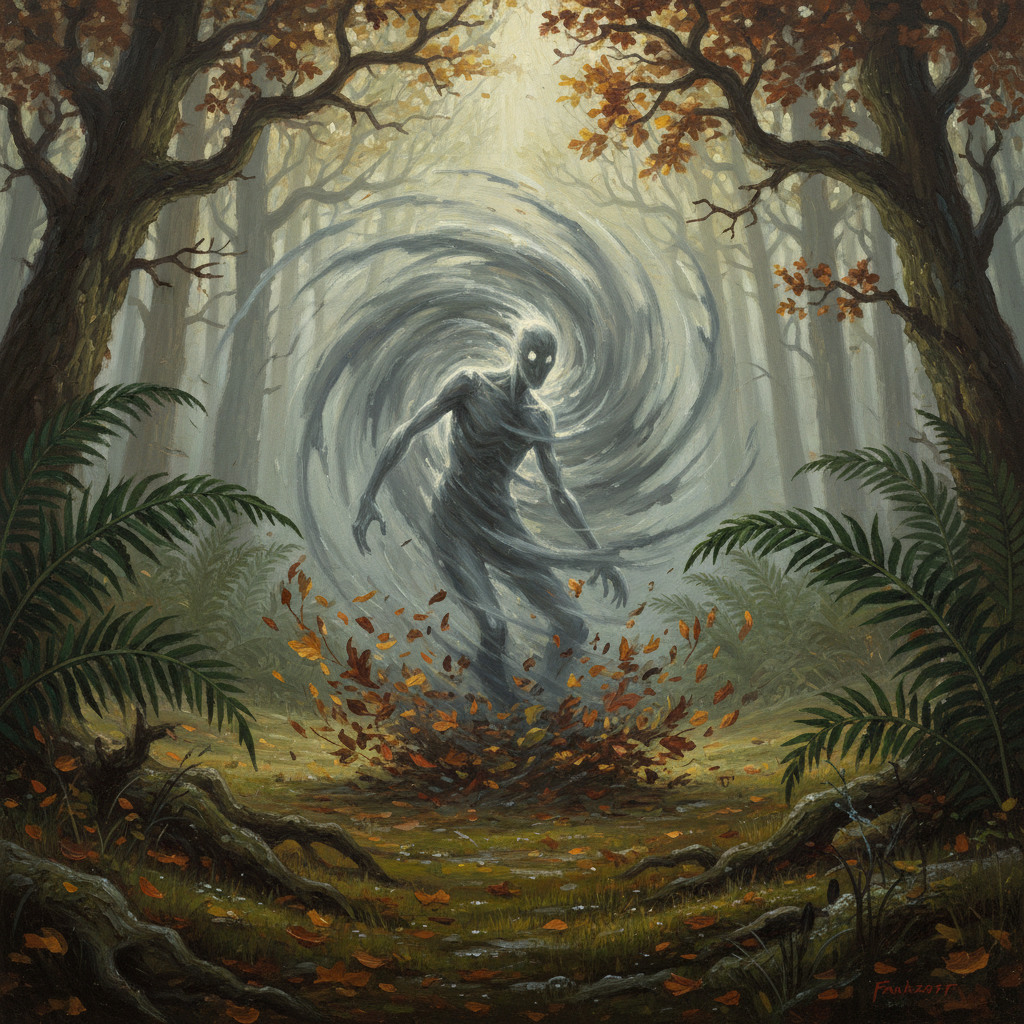 Invisible Stalker, original Pathfinder 2e monster artwork by ZapGM