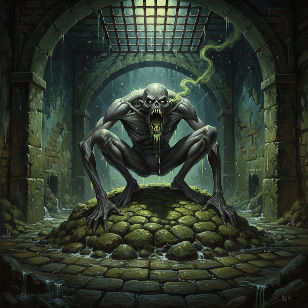 Ghast, original Pathfinder 2e monster artwork by ZapGM