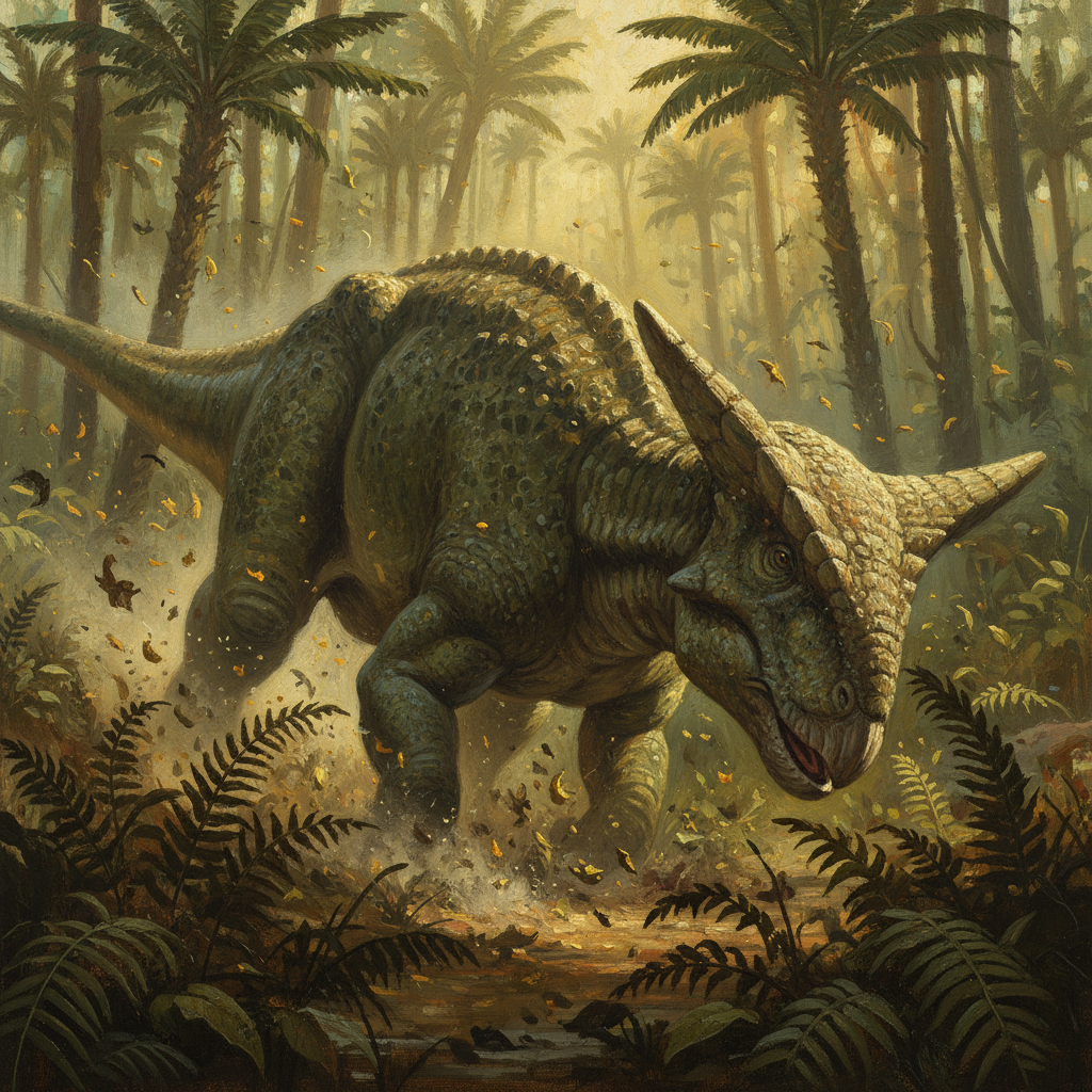 Pachycephalosaurus, original Pathfinder 2e monster artwork by ZapGM