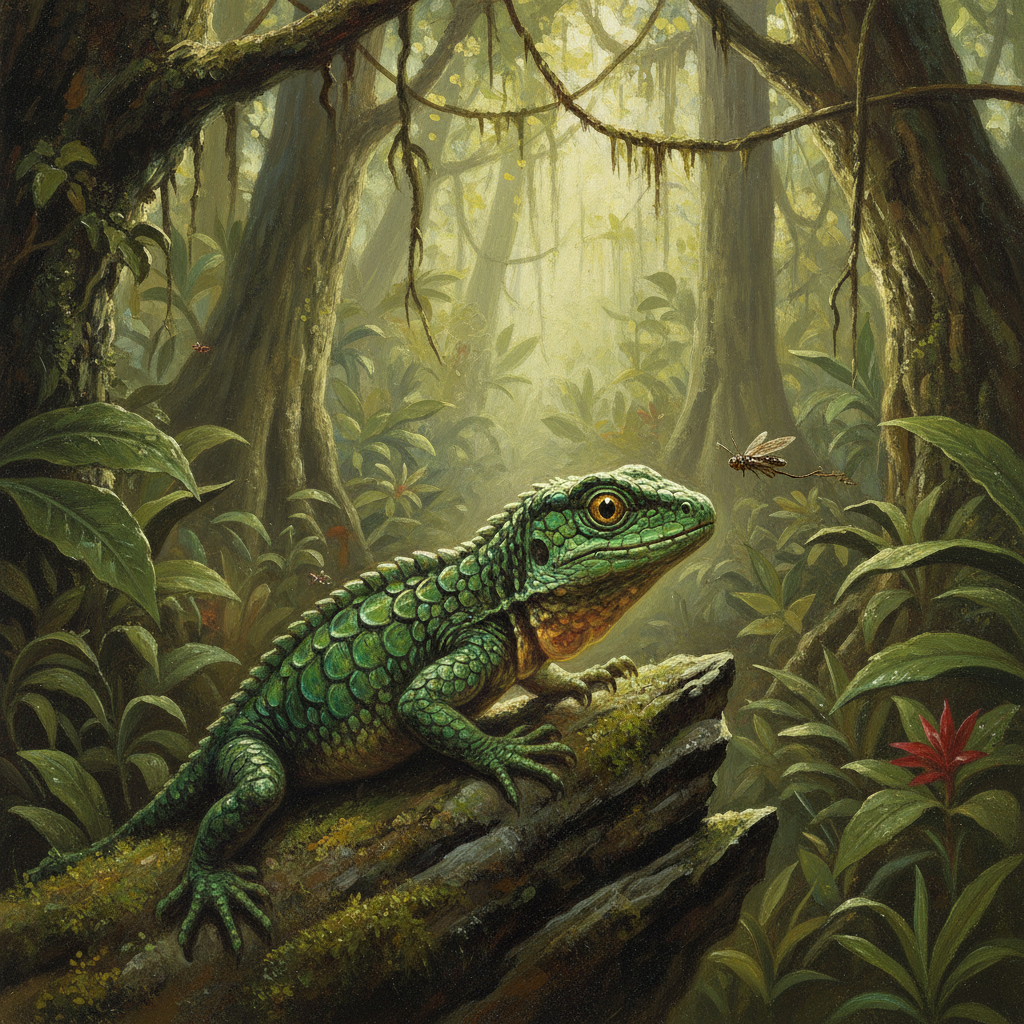 Lizard, original D&D 5e monster artwork by ZapGM