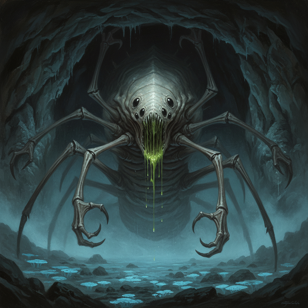 Gogiteth, original Pathfinder 2e monster artwork by ZapGM