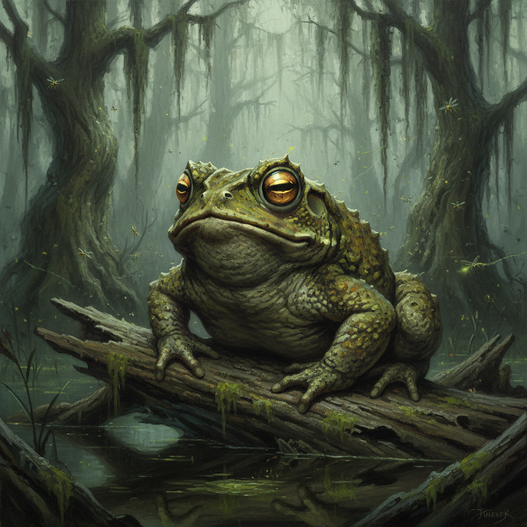 Giant Toad, original D&D 5e monster artwork by ZapGM