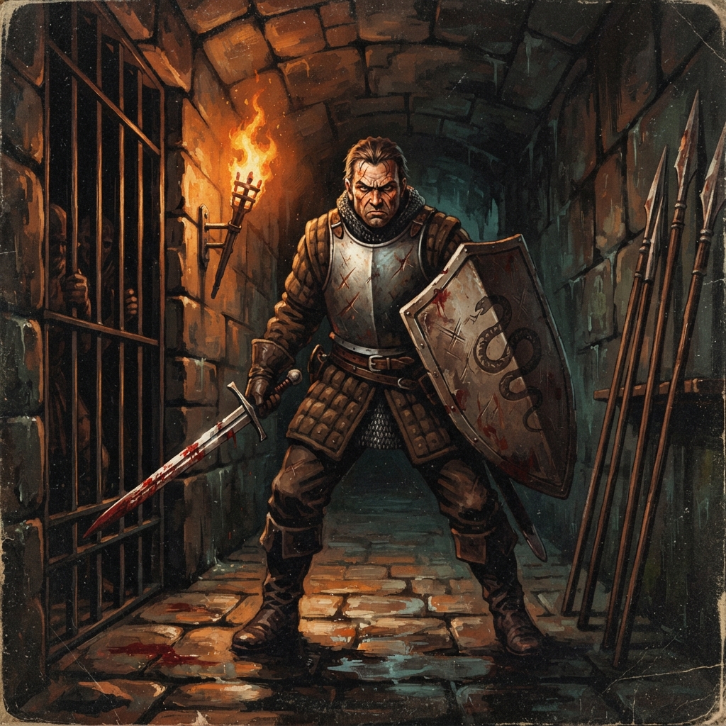 Guard Captain, original D&D 5e monster artwork by ZapGM