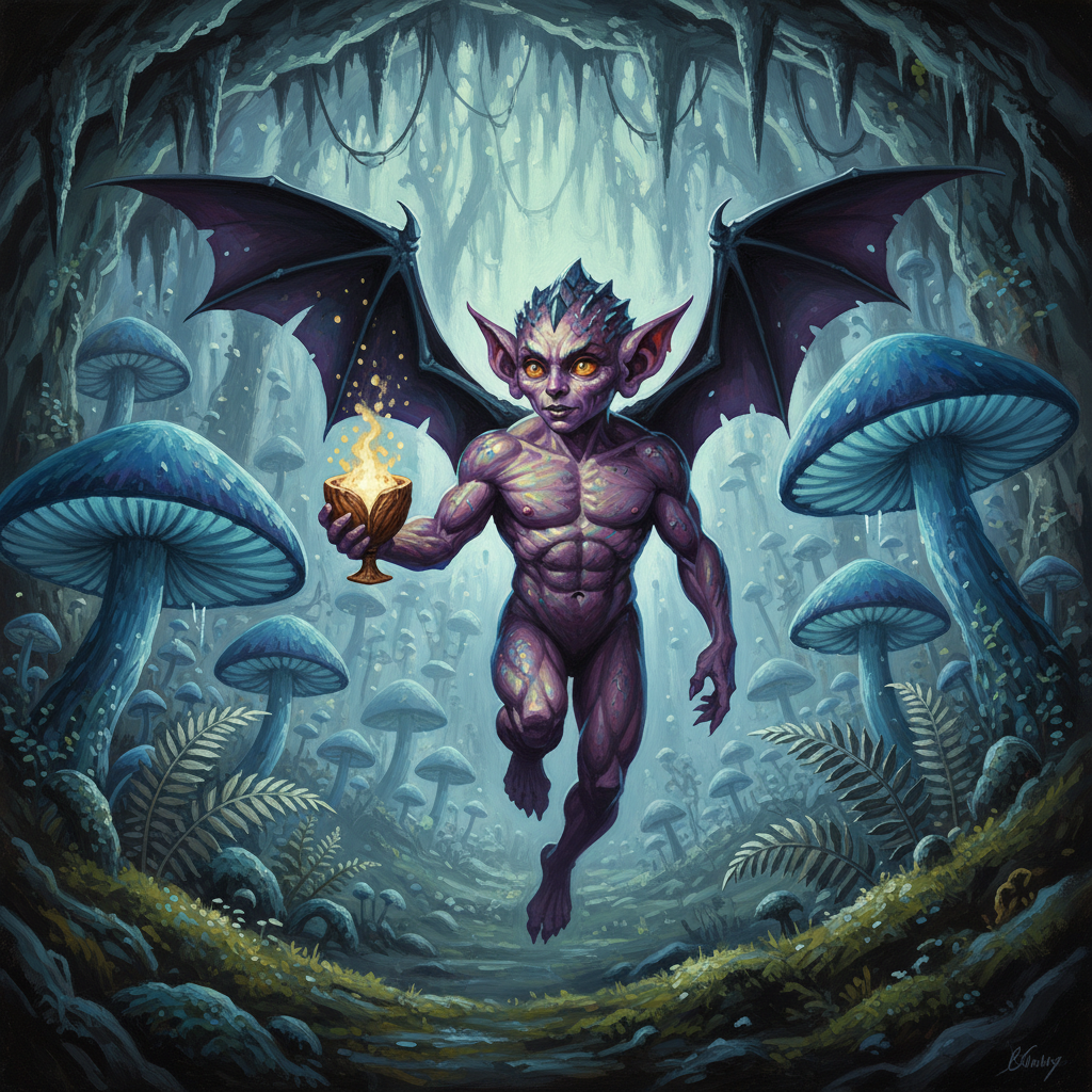 Nyktera, original Pathfinder 2e monster artwork by ZapGM