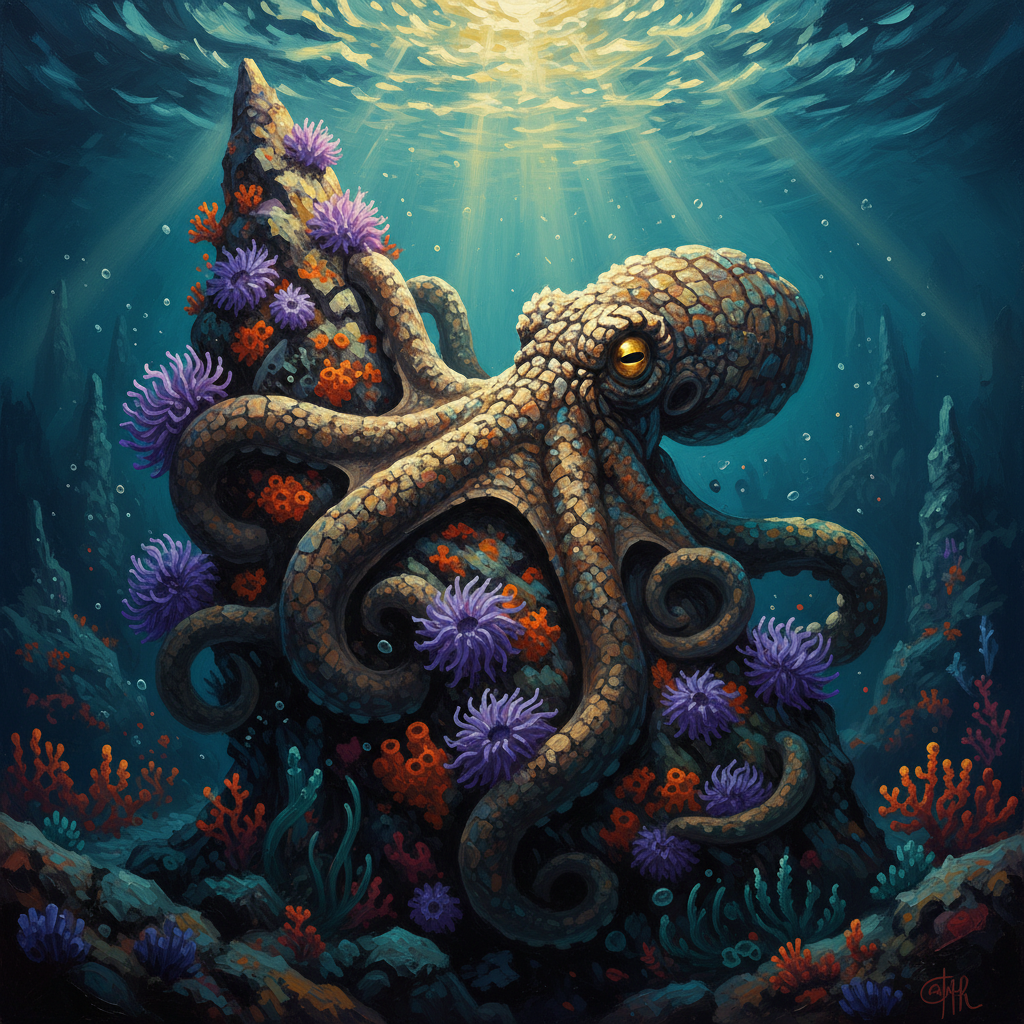 Octopus, original D&D 5e monster artwork by ZapGM