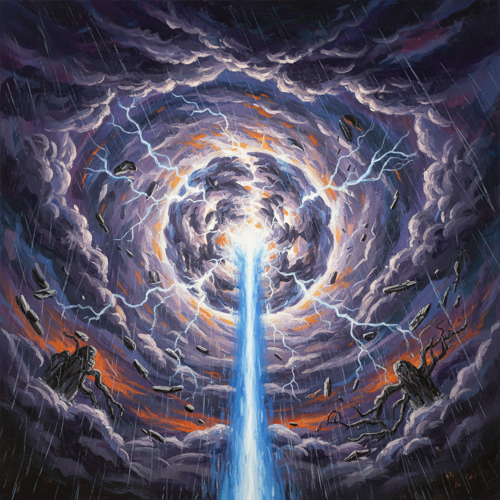 Living Thunderclap, original Pathfinder 2e monster artwork by ZapGM