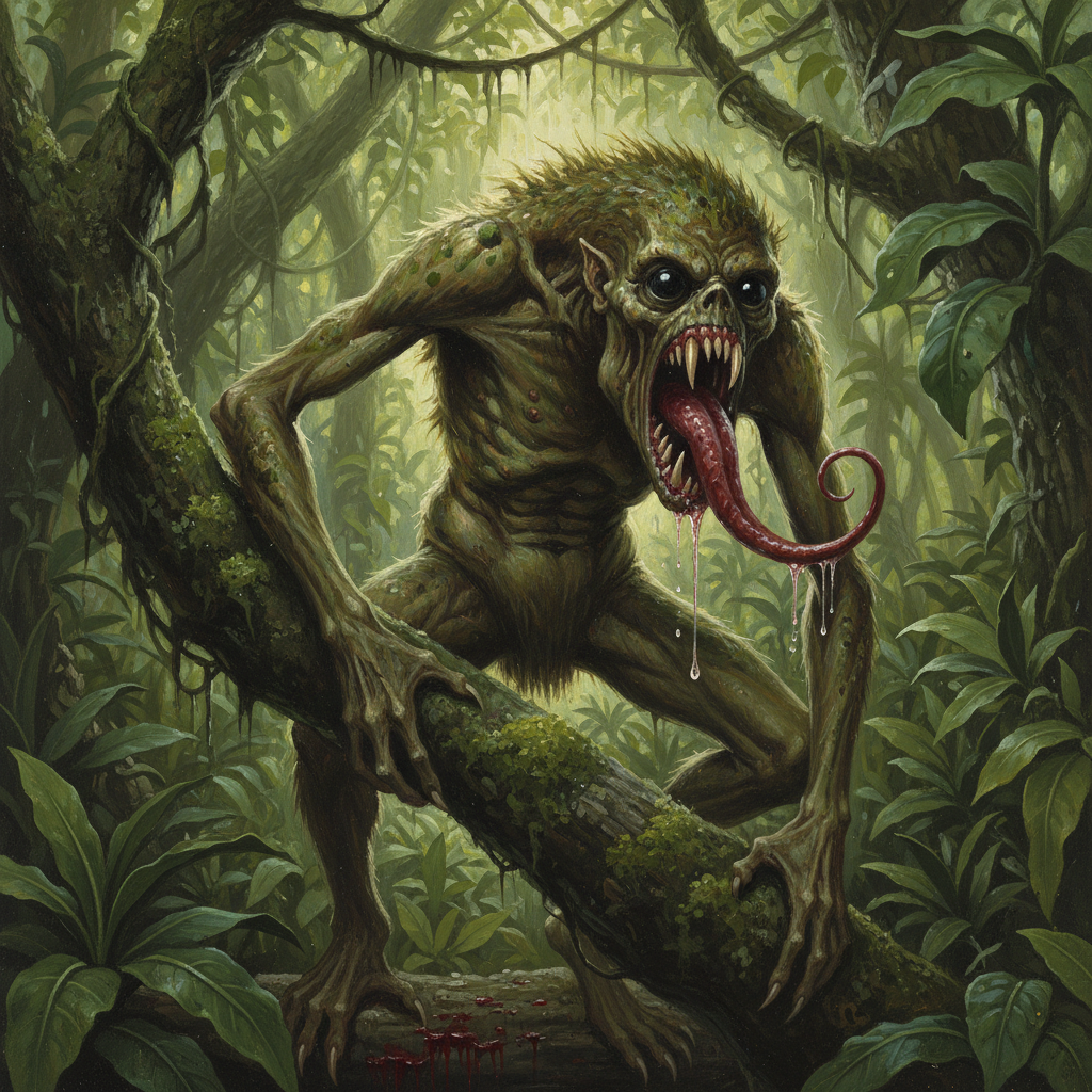 Skull Peeler, original Pathfinder 2e monster artwork by ZapGM