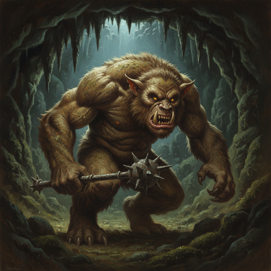 Bugbear, original D&D 5e monster artwork by ZapGM