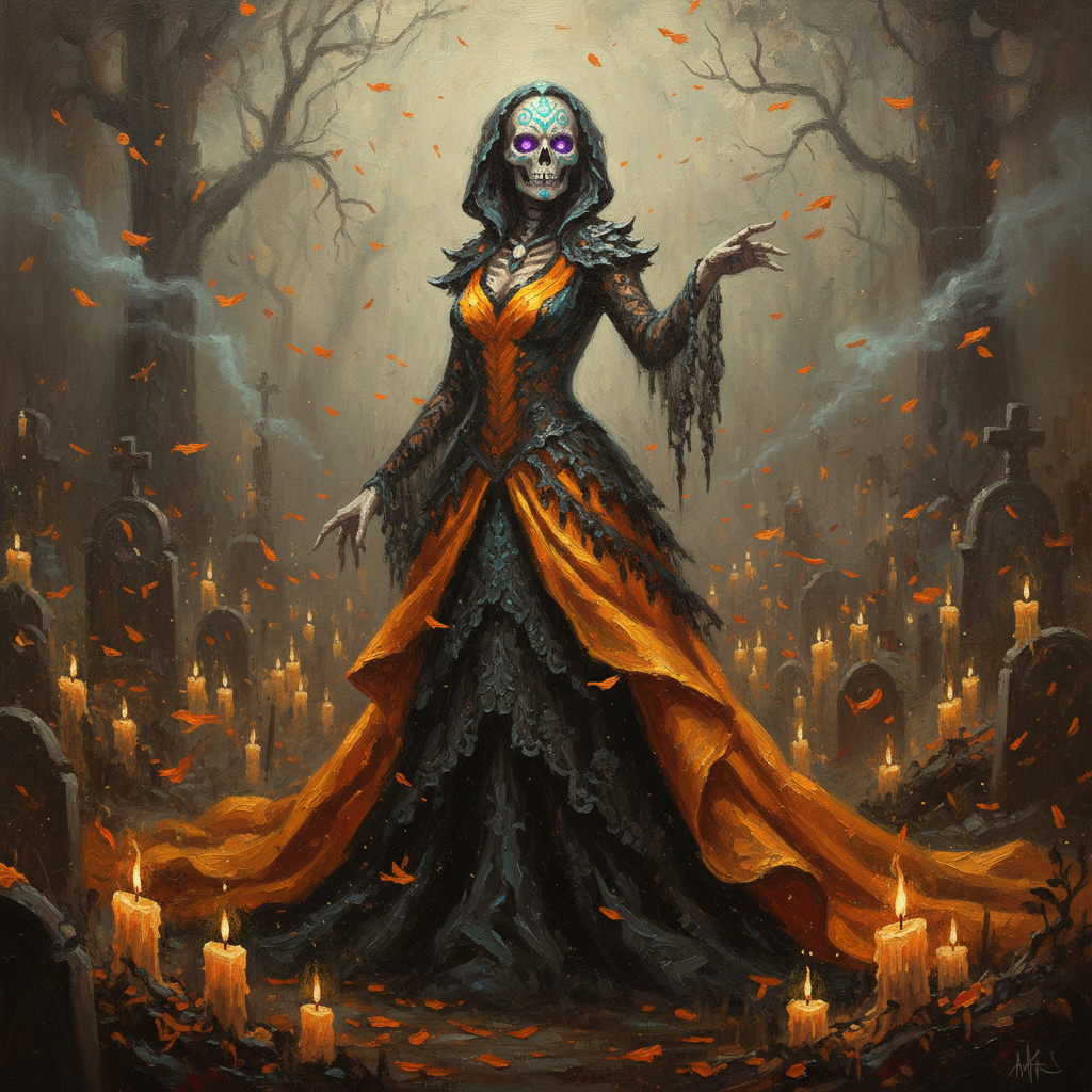 Catrina, original Pathfinder 2e monster artwork by ZapGM