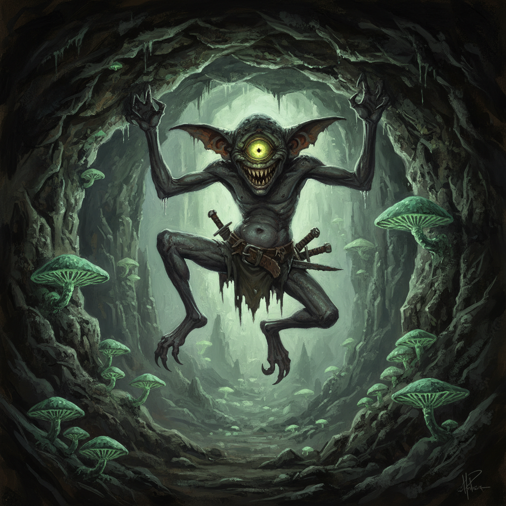 Nuglub, original Pathfinder 2e monster artwork by ZapGM