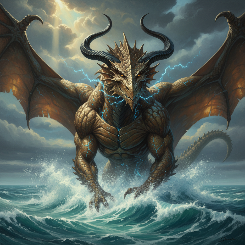 Young Bronze Dragon, original D&D 5e monster artwork by ZapGM