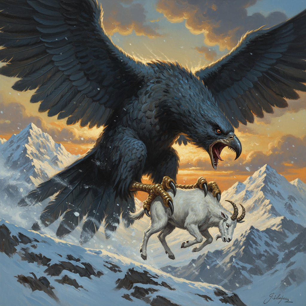 Roc, original Pathfinder 2e monster artwork by ZapGM