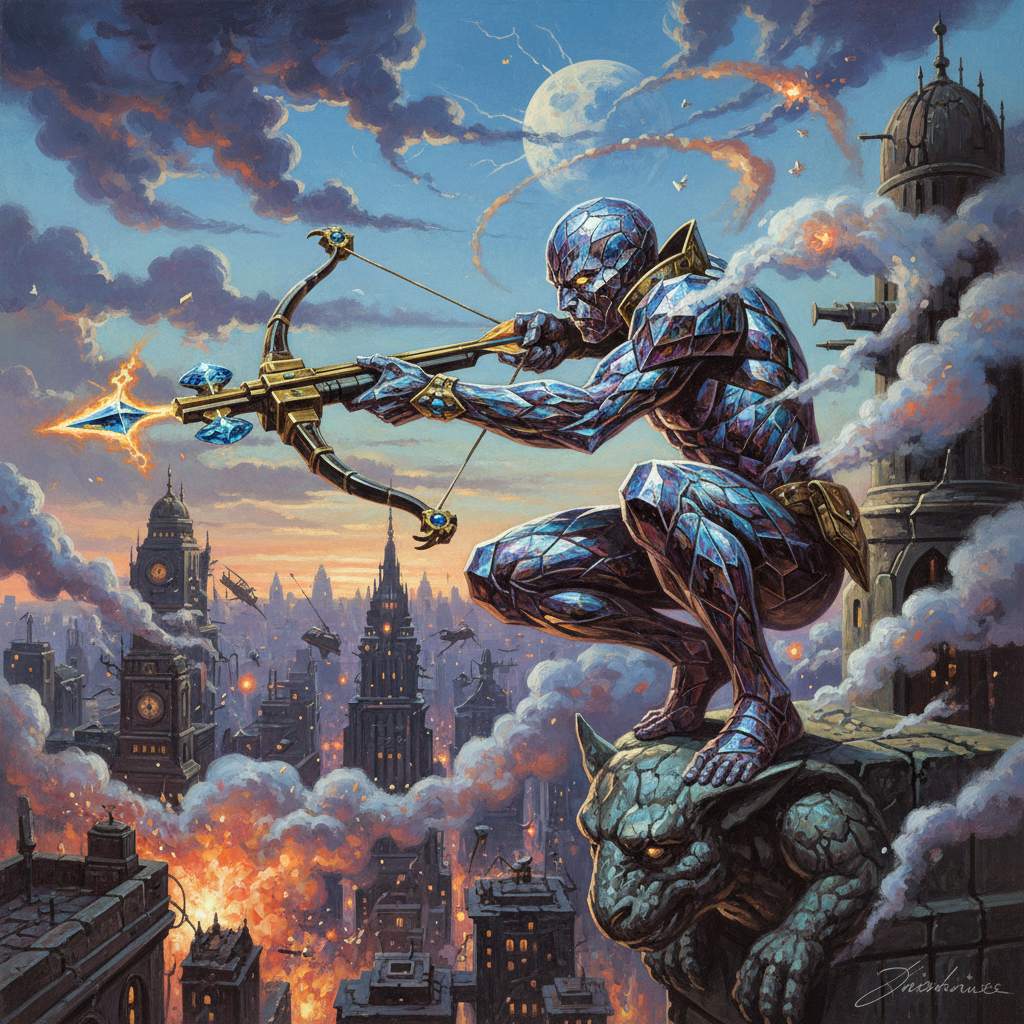 Aphorite Sharpshooter, original Pathfinder 2e monster artwork by ZapGM