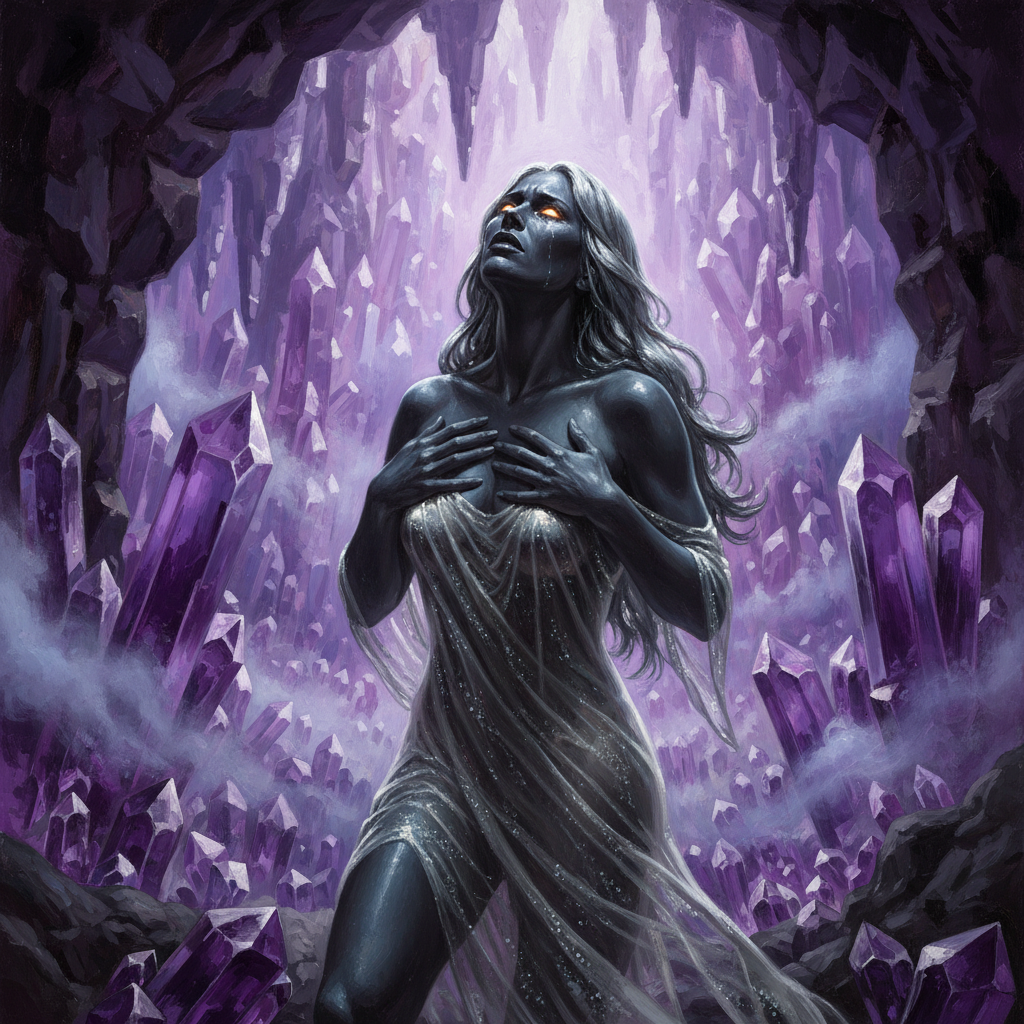 Lampad Queen, original Pathfinder 2e monster artwork by ZapGM