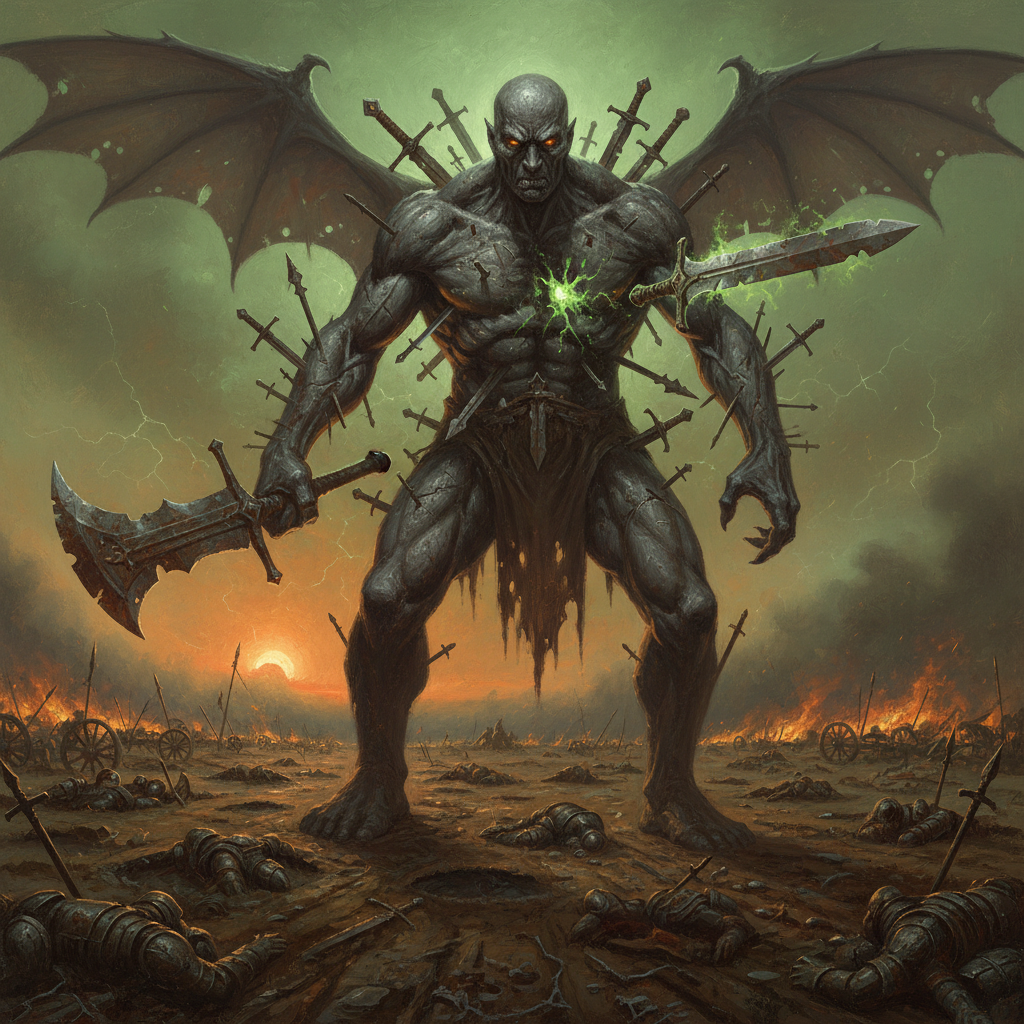 Purrodaemon, original Pathfinder 2e monster artwork by ZapGM