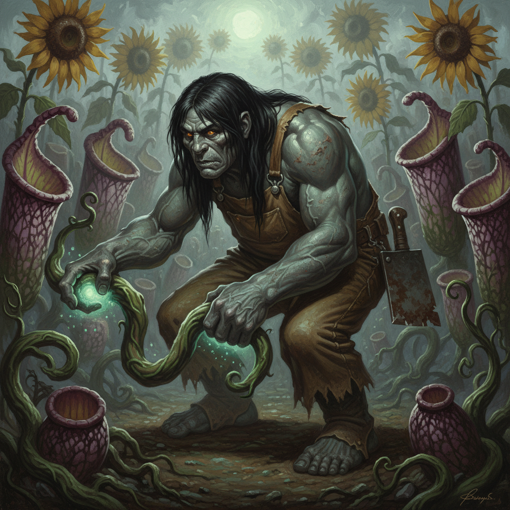 Buso Farmer, original Pathfinder 2e monster artwork by ZapGM