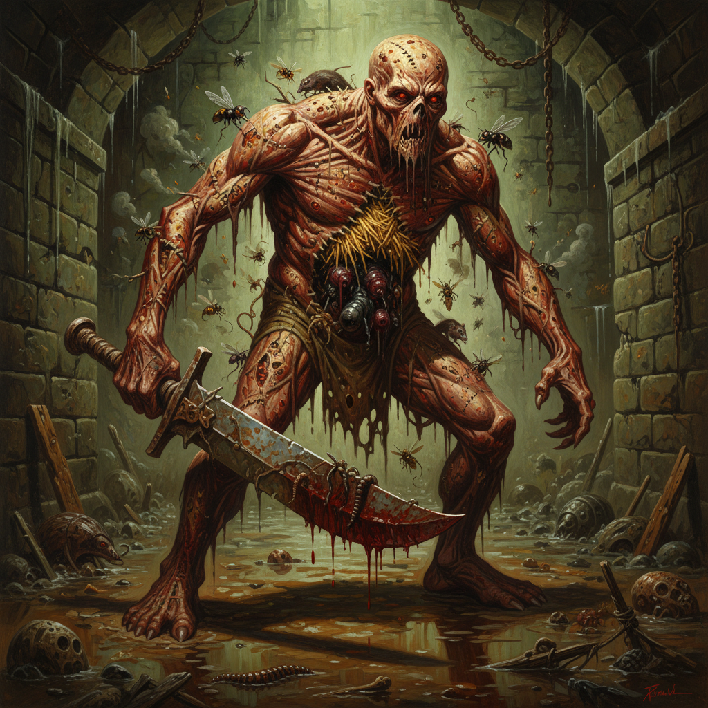 Skinstitch, original Pathfinder 2e monster artwork by ZapGM