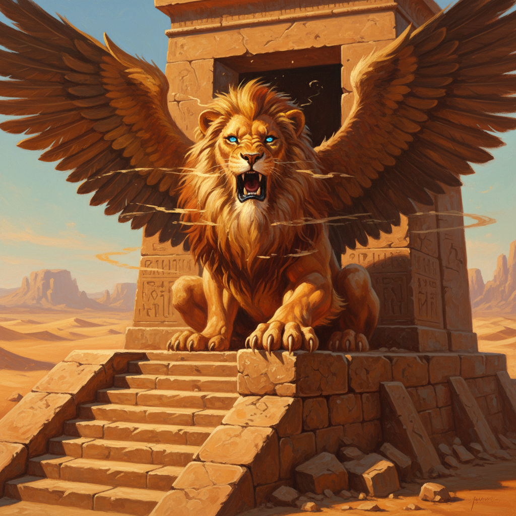 Androsphinx, original D&D 5e monster artwork by ZapGM