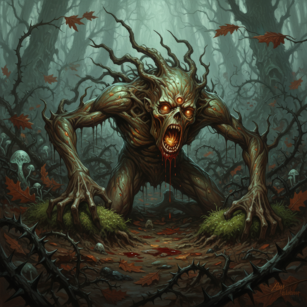 Mandragora, original Pathfinder 2e monster artwork by ZapGM