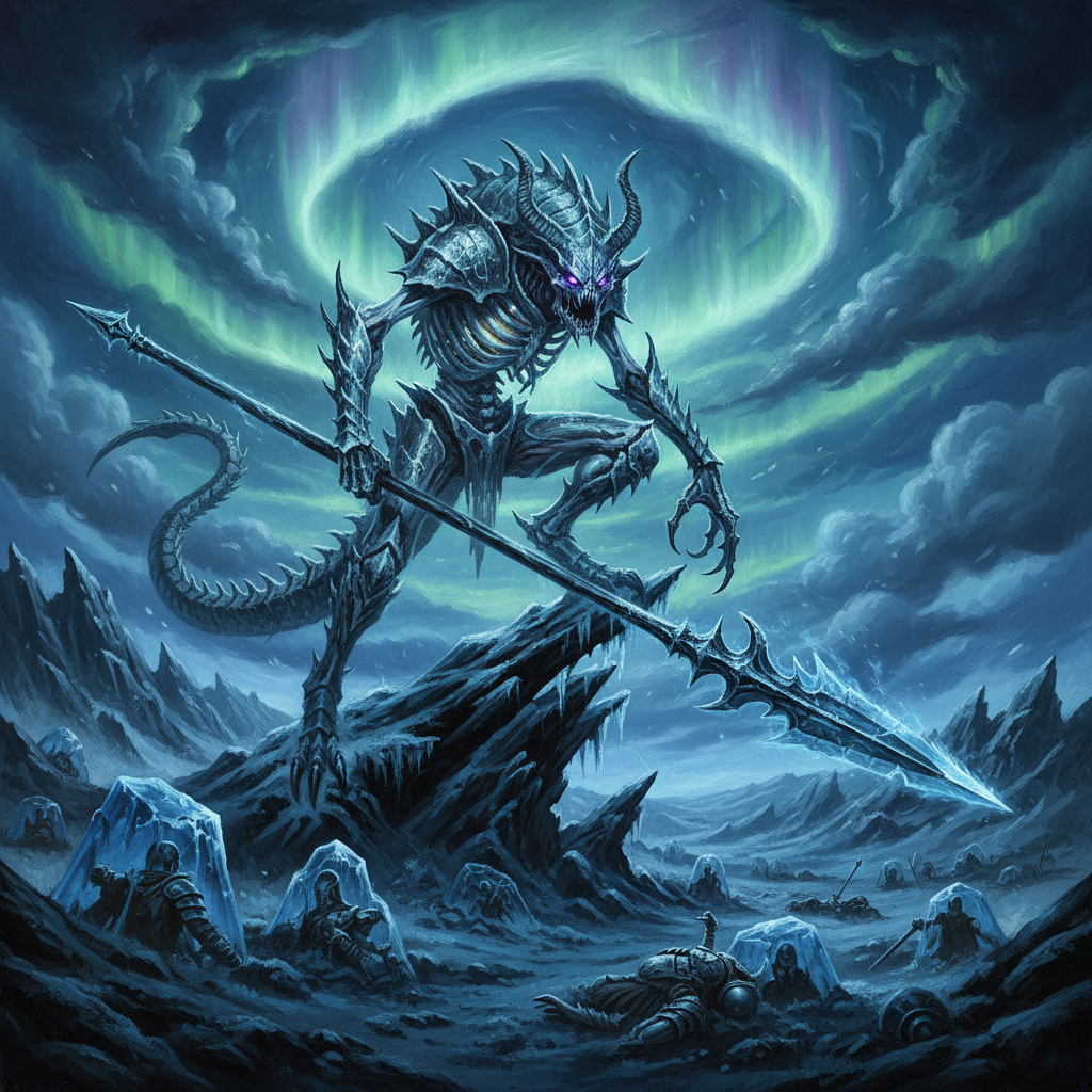 Gelugon, original Pathfinder 2e monster artwork by ZapGM