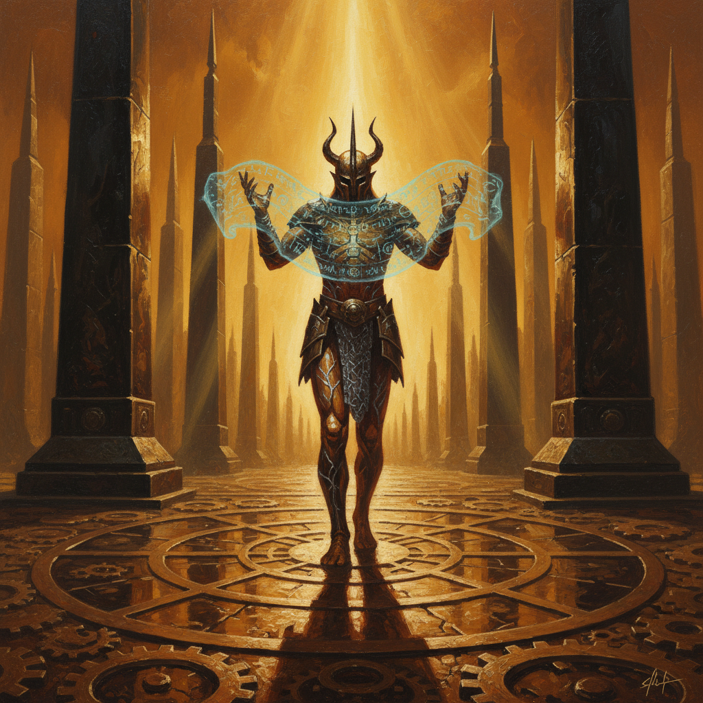 Petitioner (Axis), original Pathfinder 2e monster artwork by ZapGM
