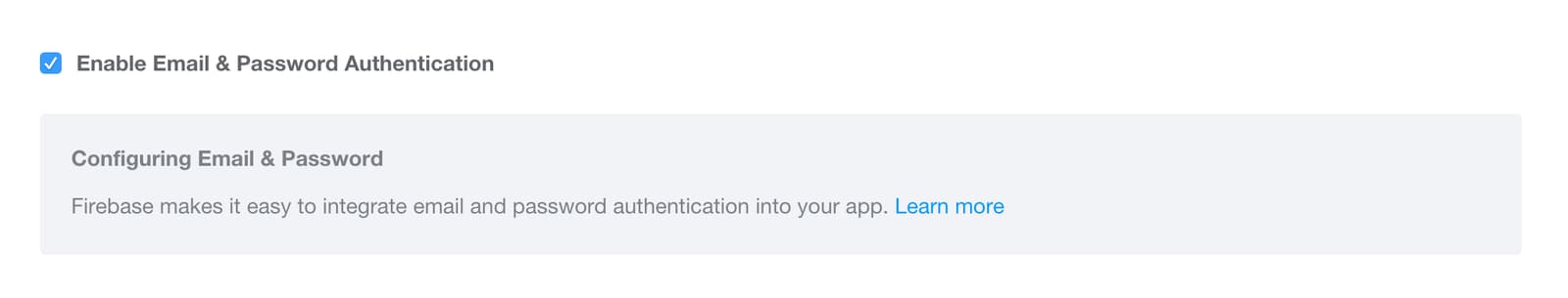 Enable Email Auth