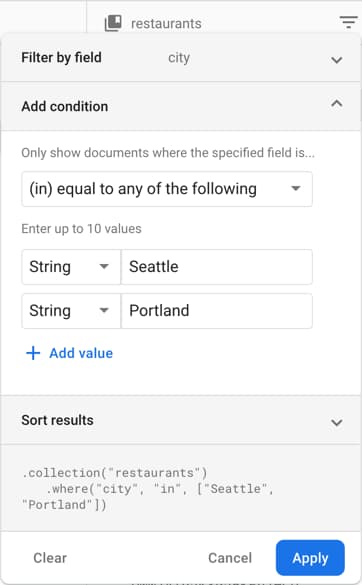 console example