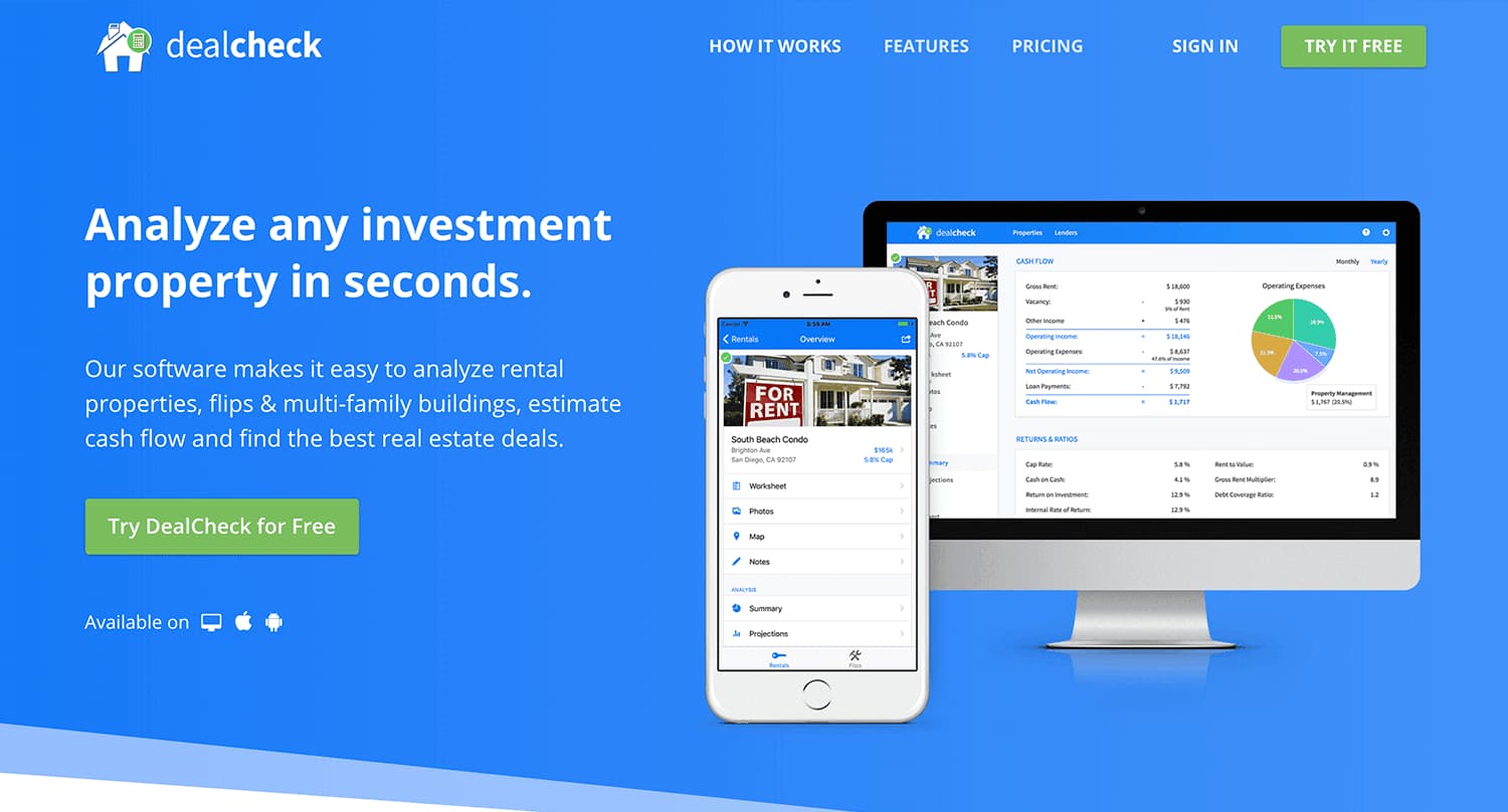 dealcheck home screen