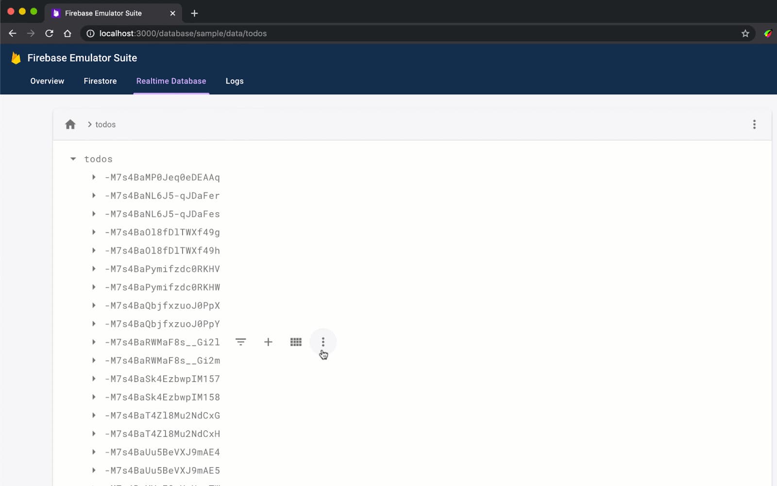 gif of advanced data editing in Firestore and Realtime Database