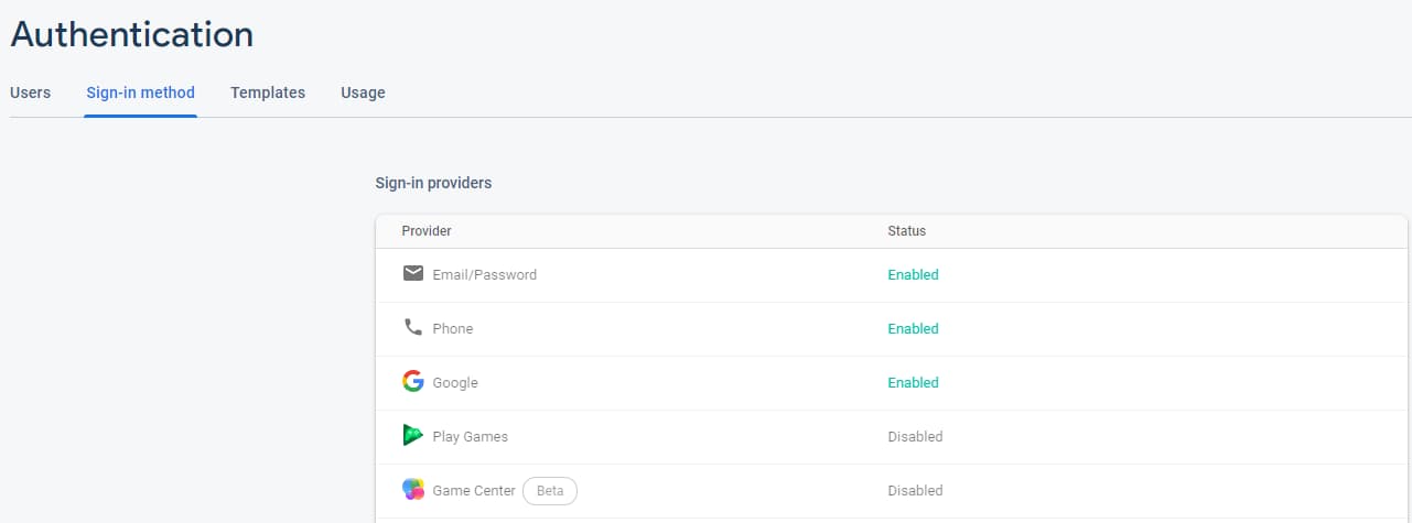 Configure Firebase