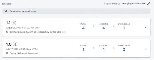 GIF of App Distribution example